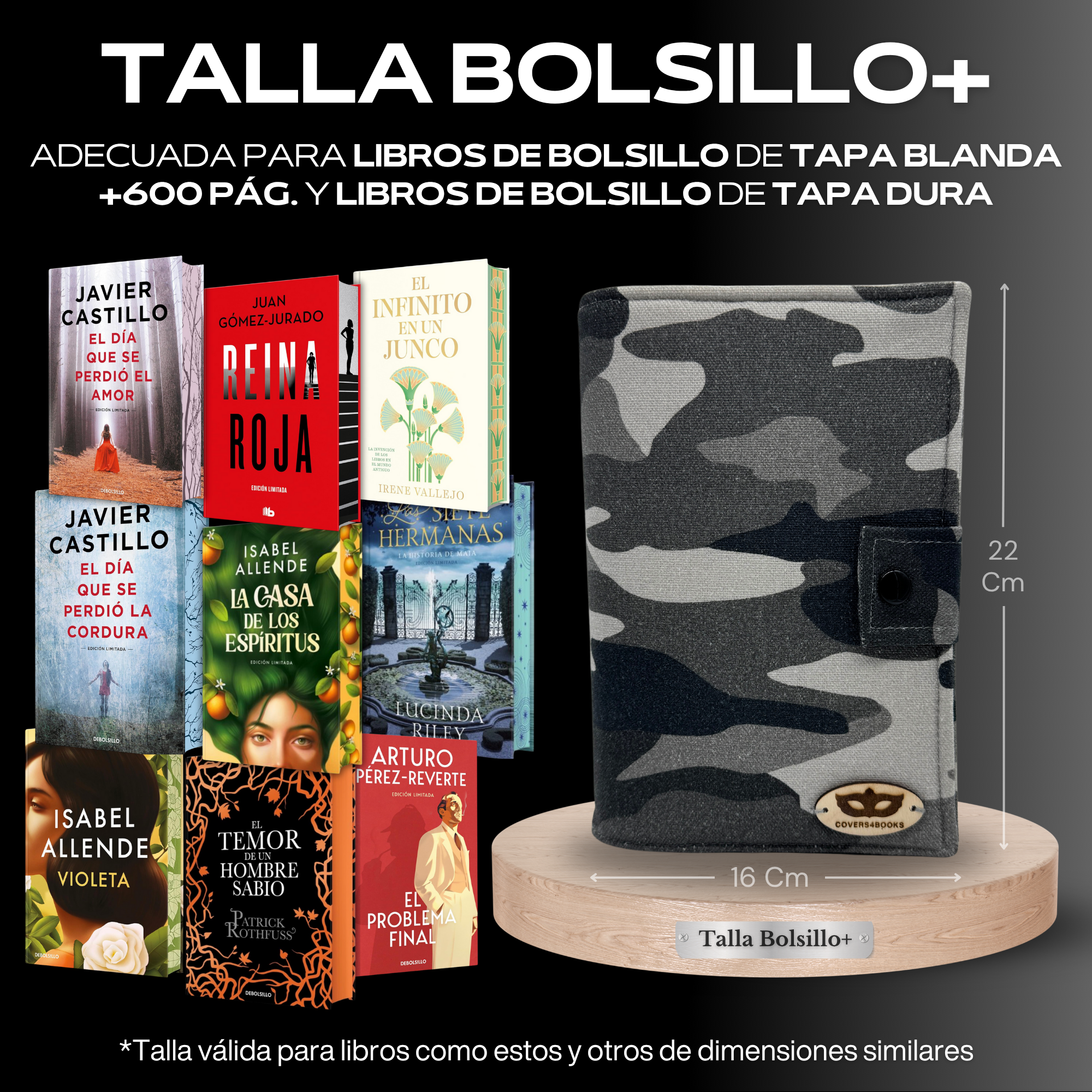 Funda para libros Camo Grey™
