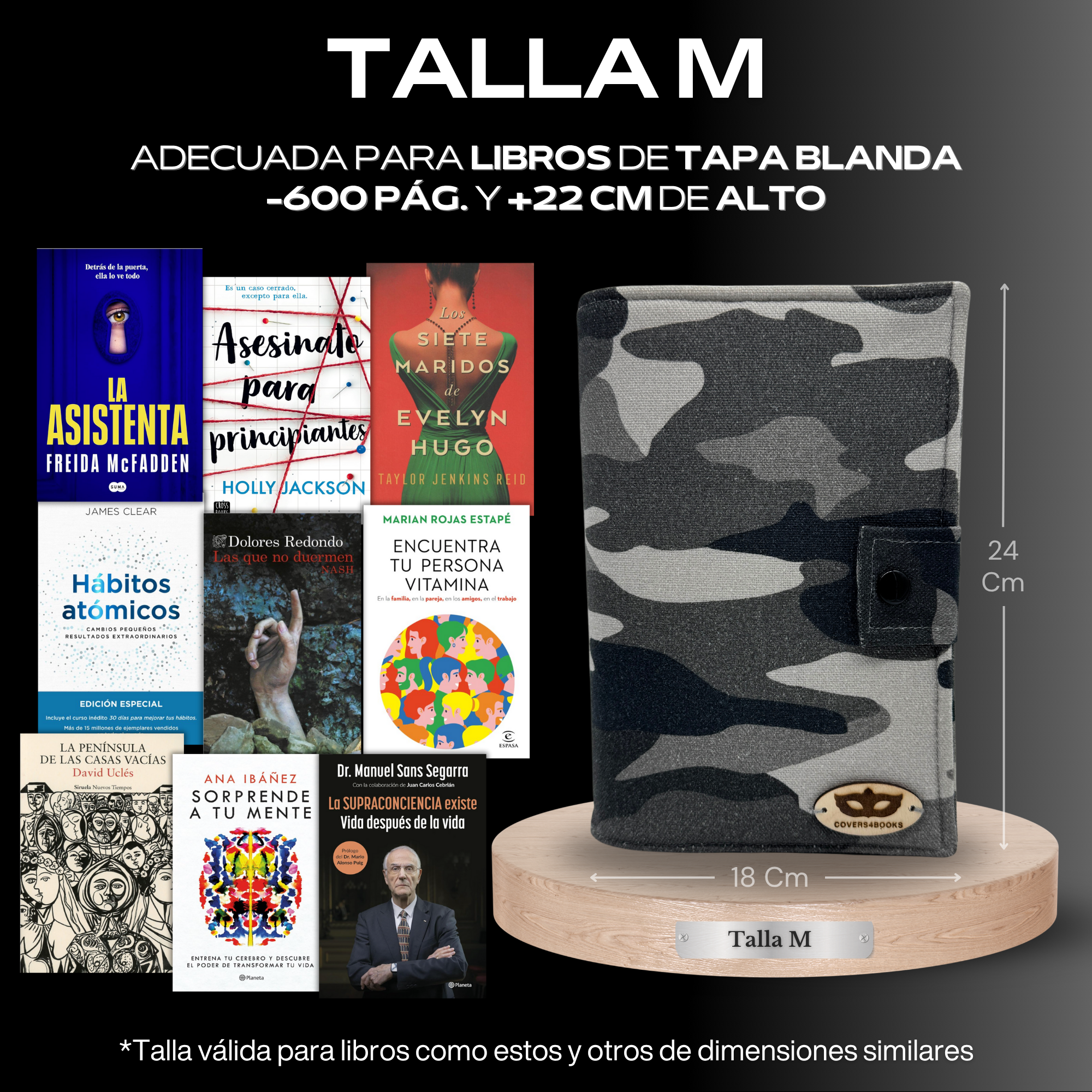 Funda para libros Camo Grey™