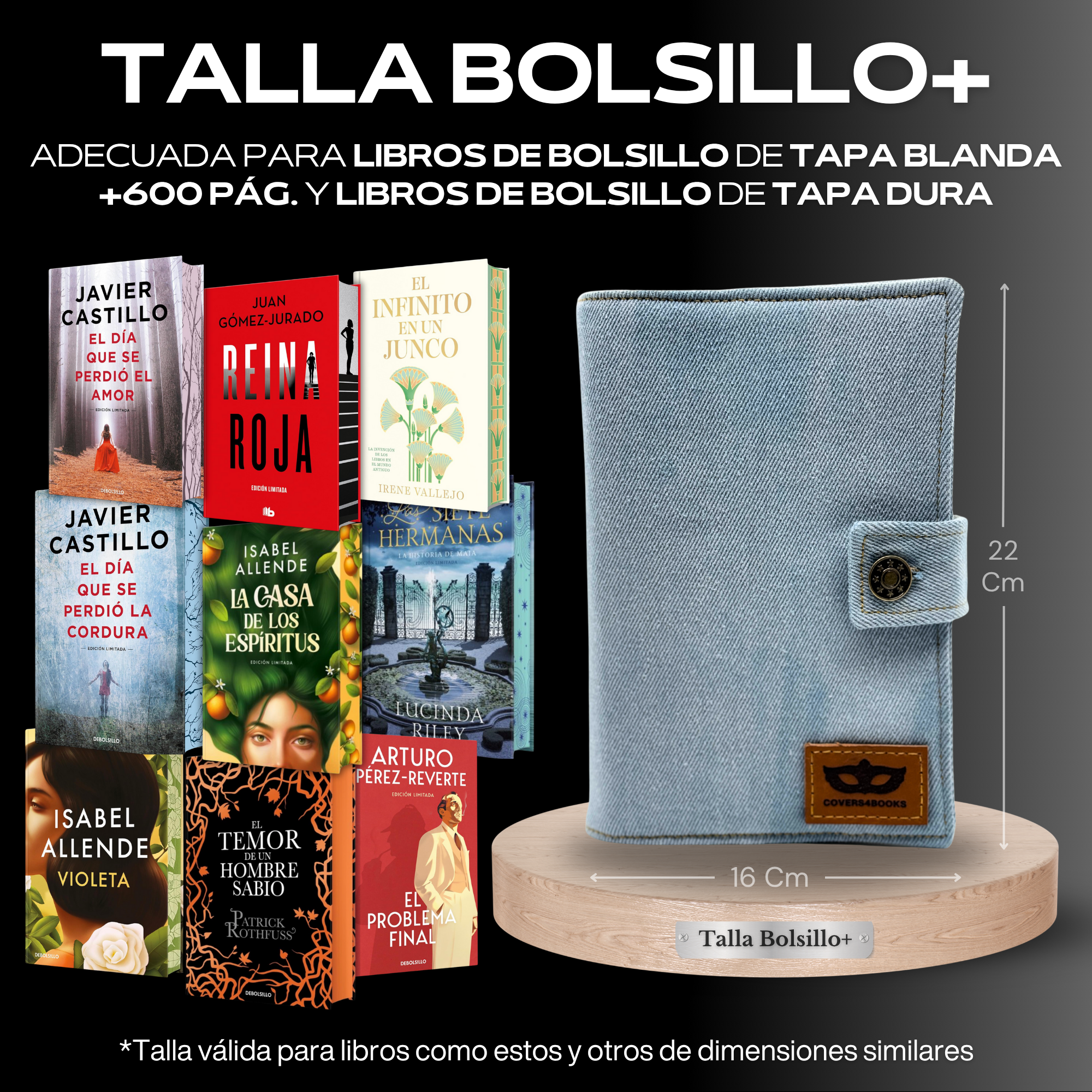 Funda para libros Denim™