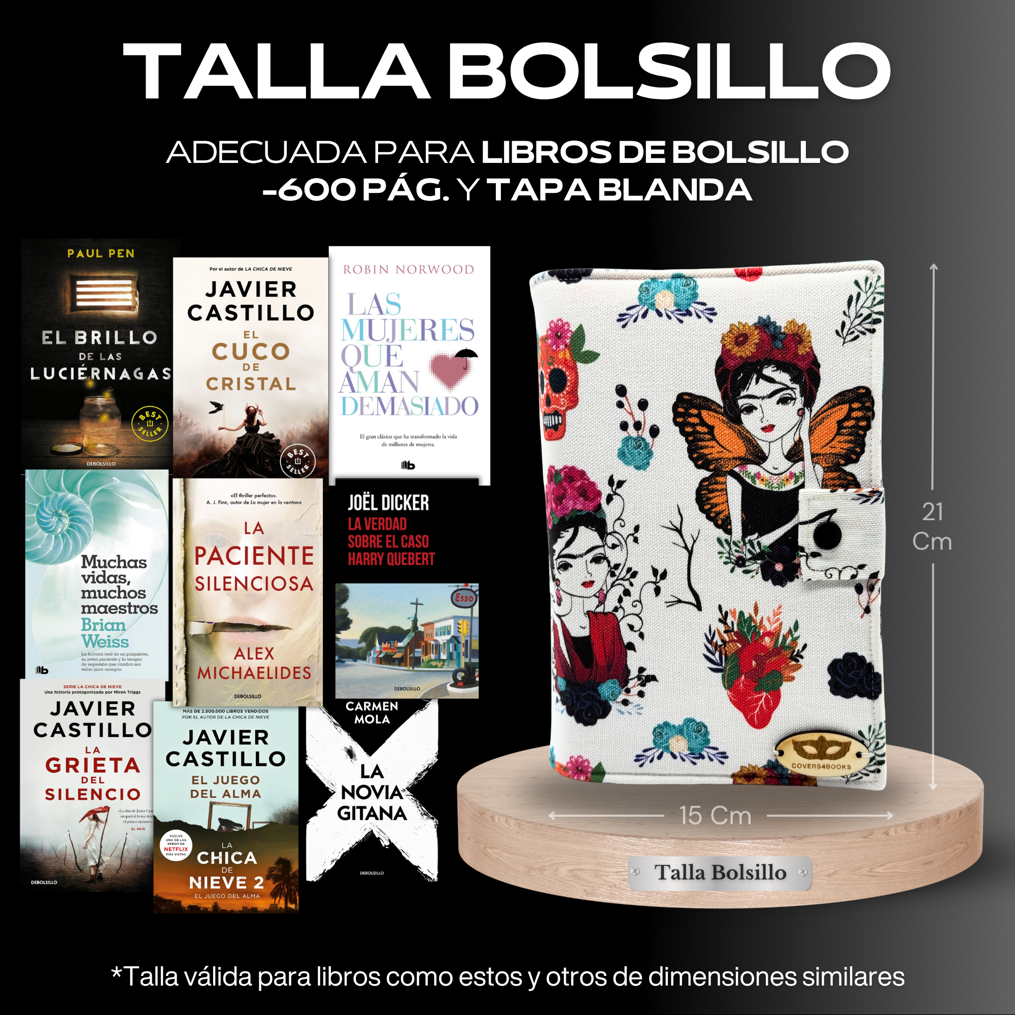 Funda para libros Frida y Catrinas™