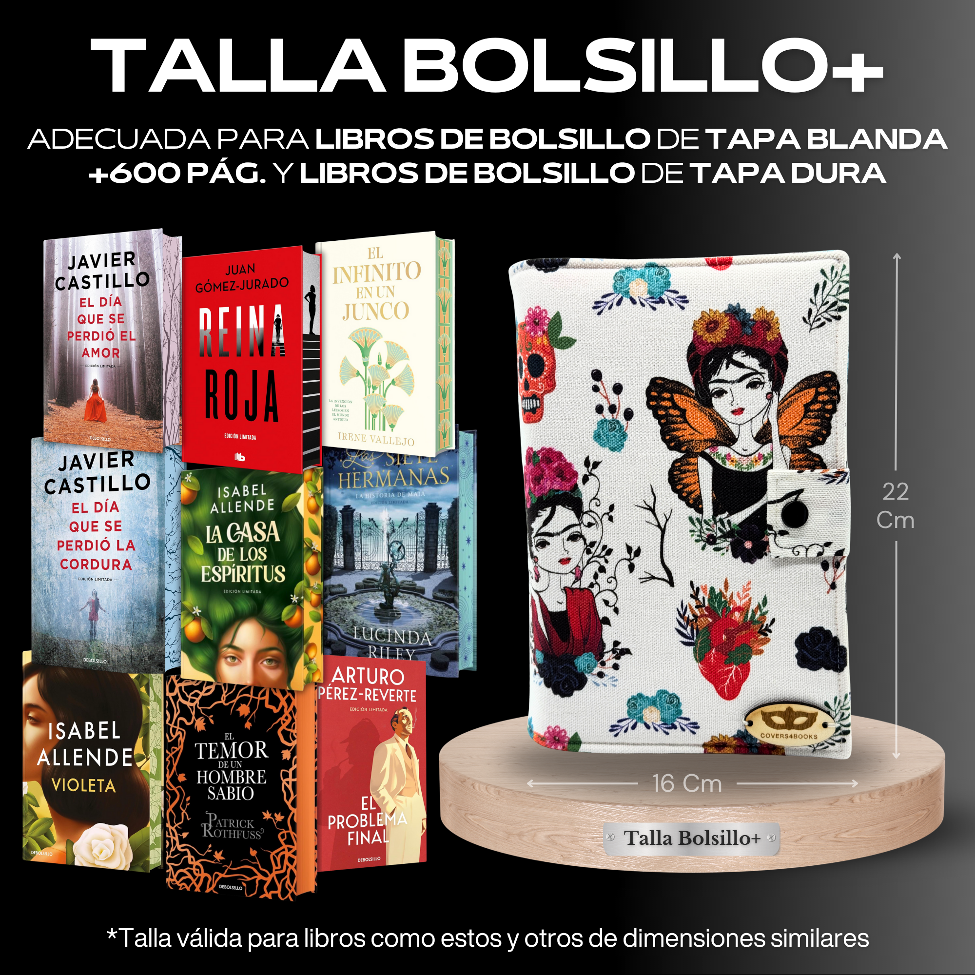 Funda para libros Frida y Catrinas™