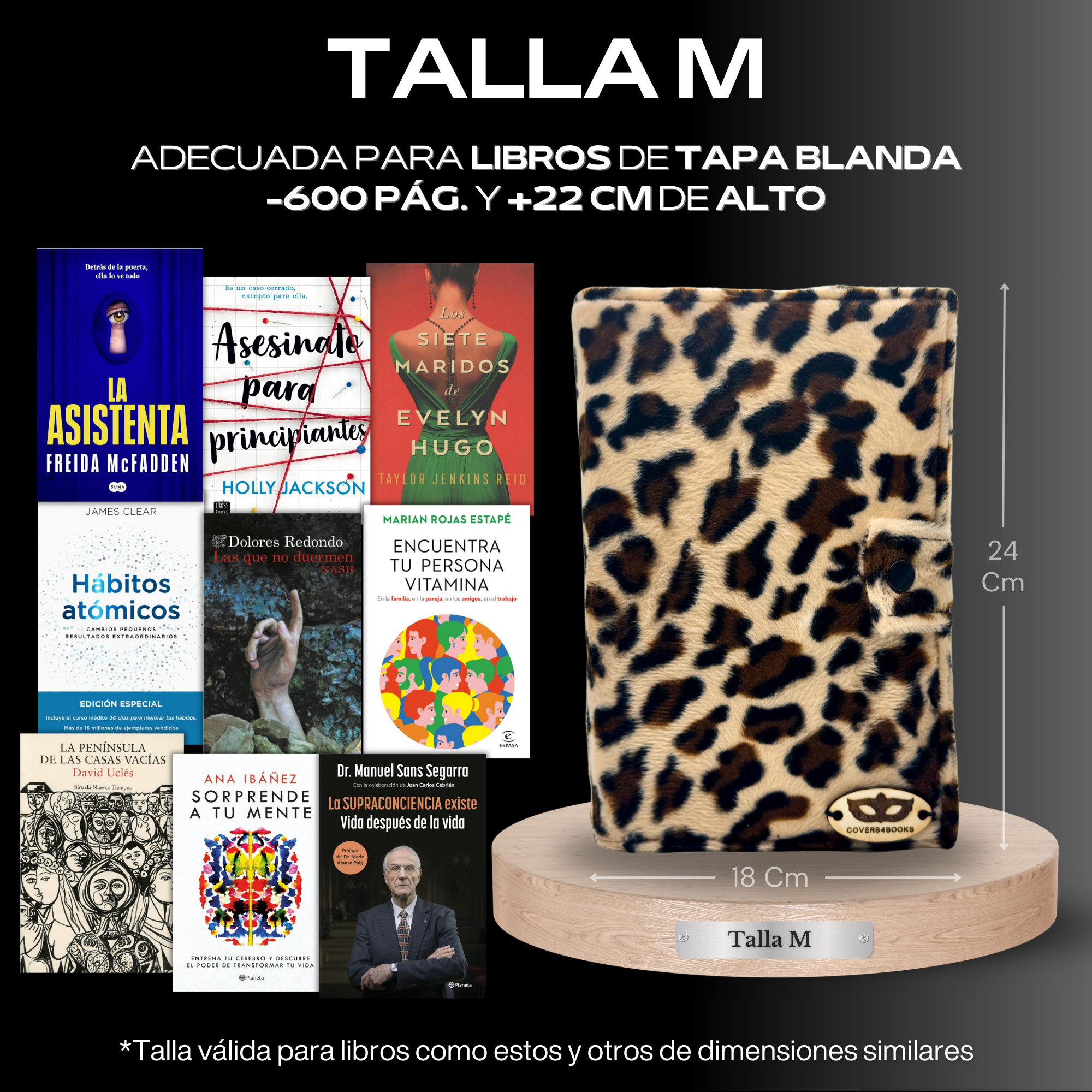 Funda para libros Leopardo Velvet™