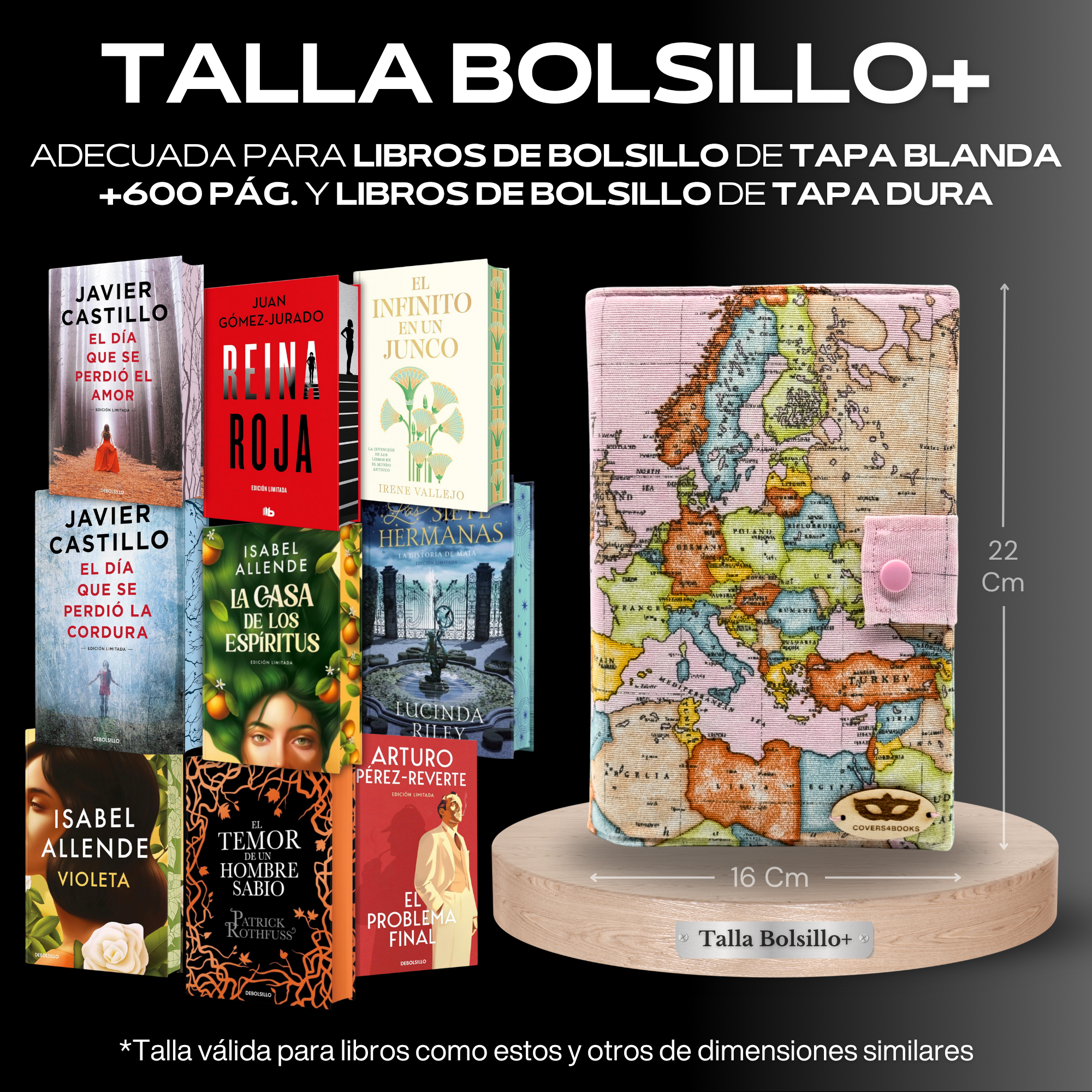 Funda para libros Mapa Mundi Europa™