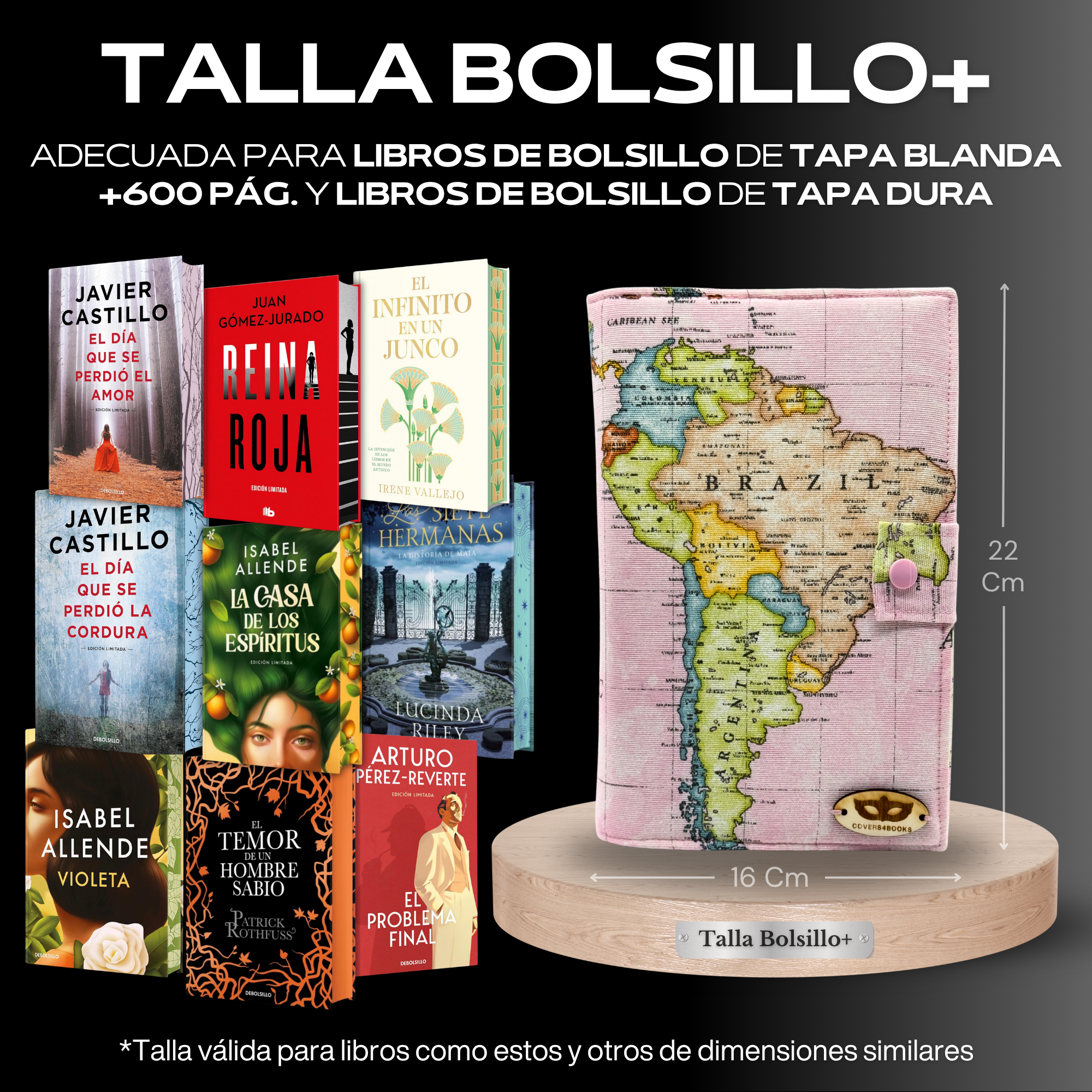 Funda para libros Mapa Mundi Sudamérica™