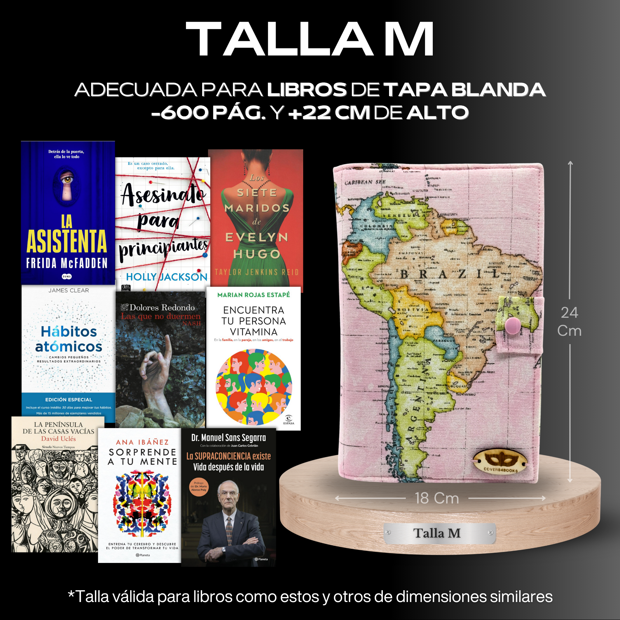 Funda para libros Mapa Mundi Sudamérica™